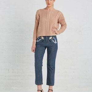 Rachel Comey Slim Bishop Pant Crop Jeans Embroidered Size: 4